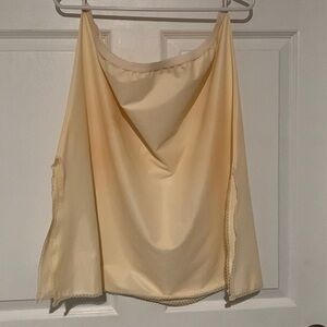 Vintage Cream Two Slit Half-Slip